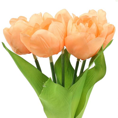 Floristik24 Tulipán melocotón artificial 26,5cm 5uds