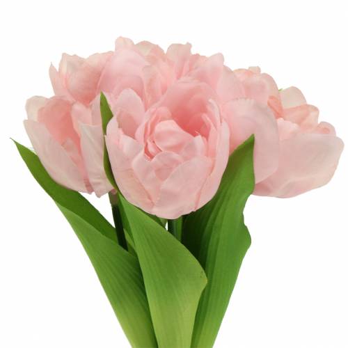 Floristik24 Tulipanes rosa artificial 26,5cm 5uds