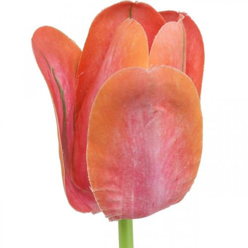 Artículo Tulipán flor artificial rojo, naranja Flor de primavera artificial H67cm