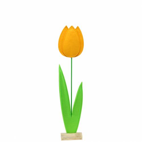 Floristik24 Flor de fieltro tulipán amarillo H68cm