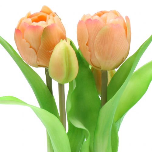 Floristik24 Tulipán Real-Touch Melocotón 23cm