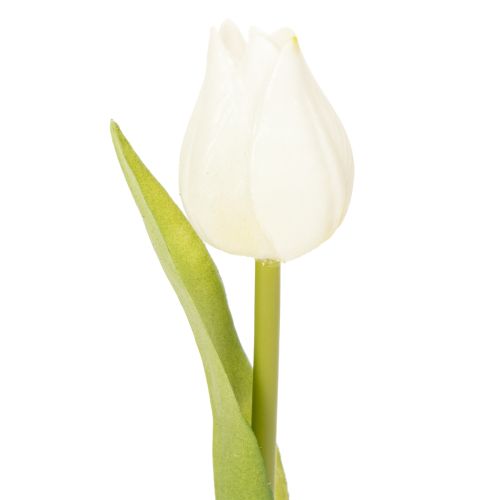 Tulipán artificial, decoración realista, flor de seda duradera para el hogar, 21 cm, 6 piezas