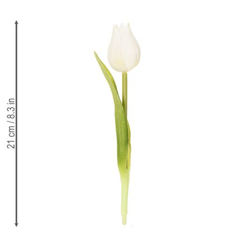 Artículo Tulipán artificial, decoración realista, flor de seda duradera para el hogar, 21 cm, 6 piezas