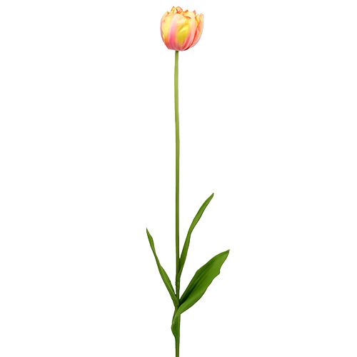 Floristik24 Tulipanes Rosa-Amarillo 86cm 3pcs