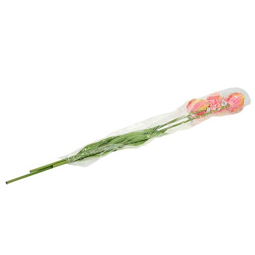 Floristik24 Tulipanes Rosa-Amarillo 86cm 3pcs