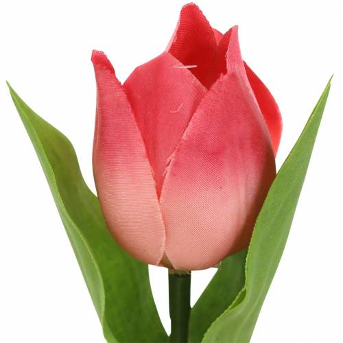 Floristik24 Tulip mix flores artificiales rosa albaricoque 16cm 12pcs