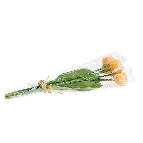 Floristik24 Ramo de tulipanes albaricoque 43cm