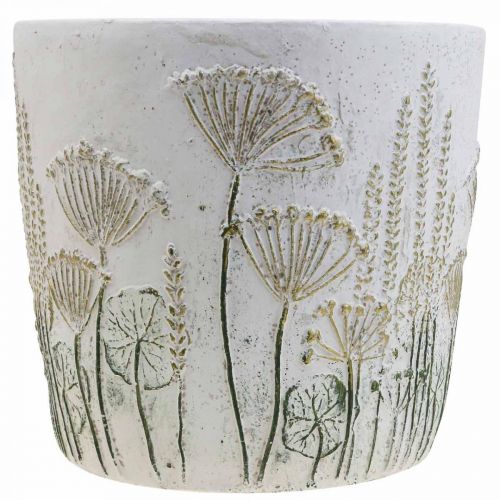 Floristik24 Macetero Maceta Grande Cerámica Oro Blanco Ø20.5cm H20cm