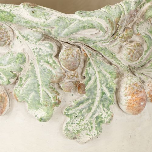 Artículo Maceta de bellotas de otoño de piedra fundida, Ø14,5 cm, altura 13 cm