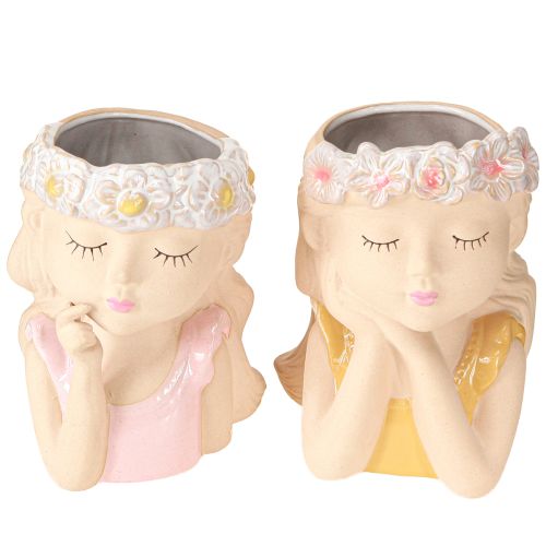 Floristik24 Maceta de cerámica Dreaming Girl Surtida H19.5cm 2 piezas