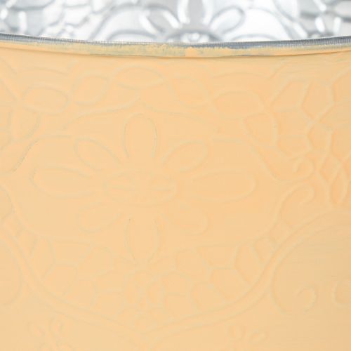 Artículo Maceta metálica, color naranja pastel, Ø16cm H14cm