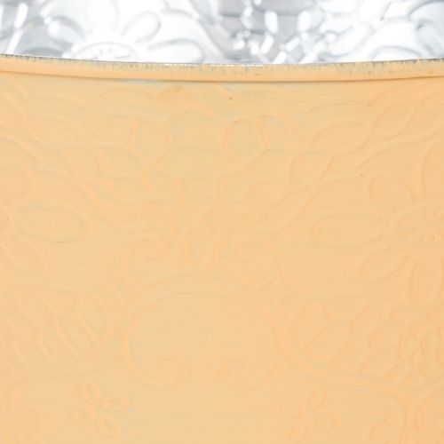 Artículo Maceta metálica, color naranja pastel, Ø20cm H16cm