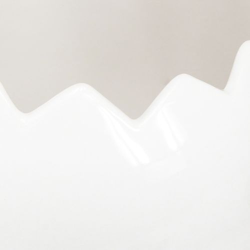 Artículo Maceta de cerámica con forma de huevo de Pascua, tamaño grande, color blanco, 20 x 18 cm