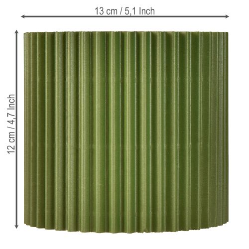 Artículo Maceta de papel verde oscuro Ø13cm H12cm 4 uds