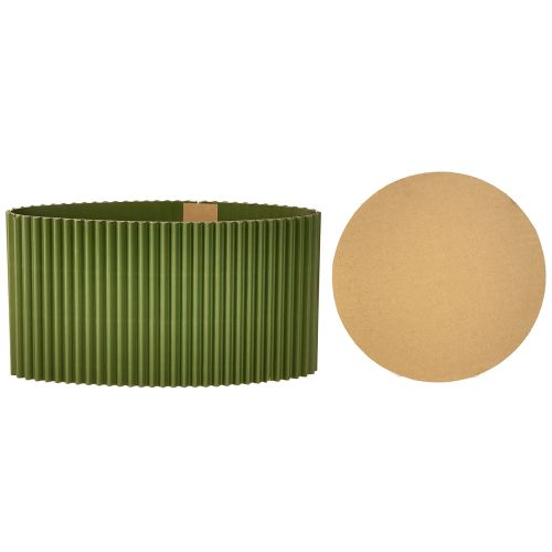 Artículo Maceta de papel verde oscuro Ø19cm H14cm 3 uds
