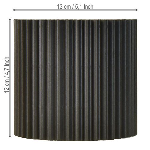 Artículo Maceta de papel negra Ø13cm H12cm 4 uds