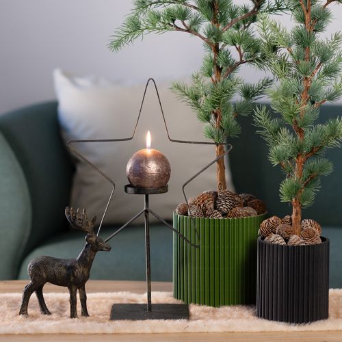 Artículo Maceta de papel negra Ø13cm H12cm 4 uds