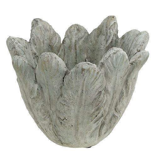 Maceta con motivo de primavera gris Ø17cm H14cm 1p