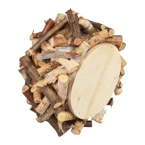 Floristik24 Macetero macetero de madera decoración de madera natural Al10,5cm Ø10cm