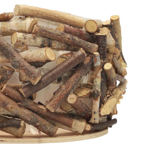 Floristik24 Jardinera de madera, macetero, macetero redondo Ø30cm H18cm
