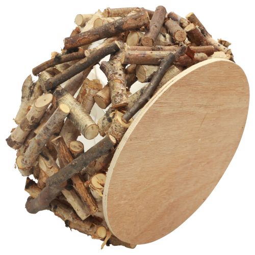 Floristik24 Jardinera de madera, macetero, macetero redondo Ø30cm H18cm
