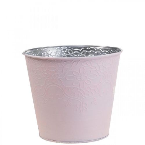 Floristik24 Macetero de metal macetero rosa pastel Ø12cm