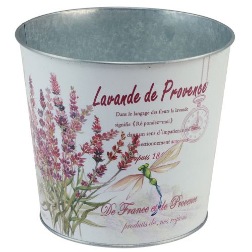 Floristik24 Maceta de metal lavanda maceta pequeña Ø18cm H15.5cm