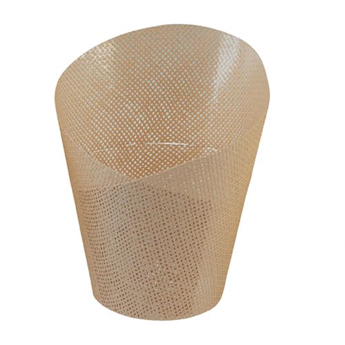 Artículo Macetero de papel tejido vainilla, naranja, rosa Ø7cm H13cm 12 piezas