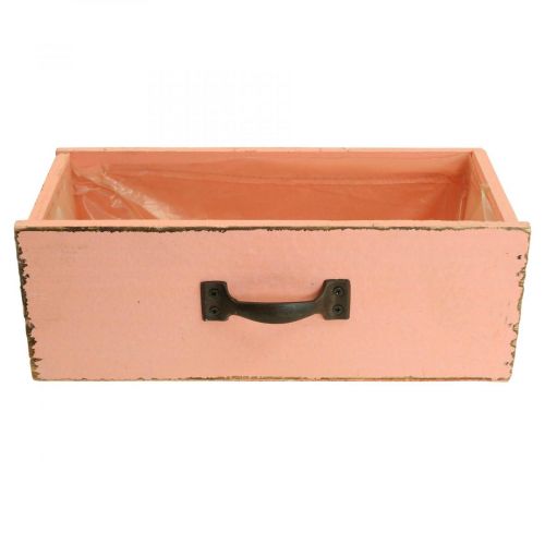Floristik24 Macetero cajón madera deco melocotón 25×13×9cm