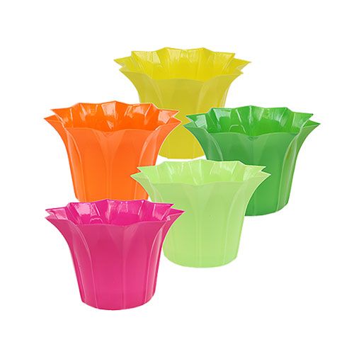 Artículo Cachepot para plantas en macetas surtido de colores. Ø10.5cm 10 piezas