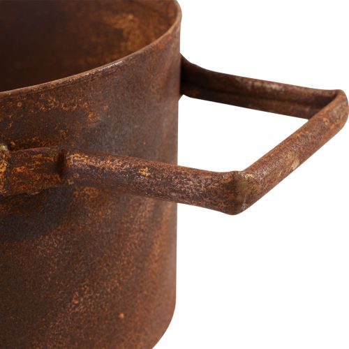 Floristik24 Macetero de metal oxidado Ø19,5cm/26cm juego de 2
