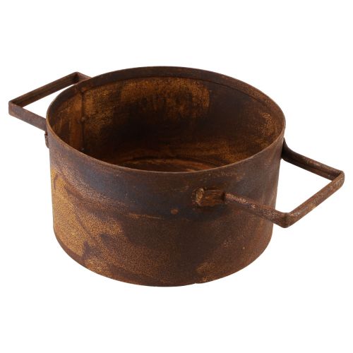 Floristik24 Macetero de metal oxidado Ø19,5cm/26cm juego de 2