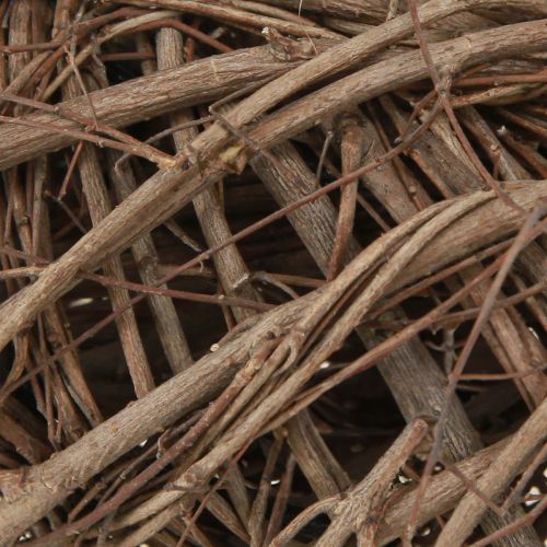 Artículo Corona decorativa de olmo marrón natural Ø23–25cm H6,5cm 2ud