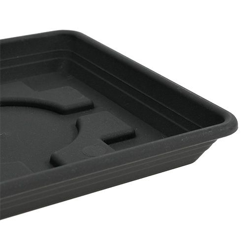 Floristik24 Posavasos Lara cuadrado 16cm x 16cm antracita, 1p