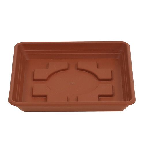 Floristik24 Posavasos Lara cuadrado 25cm x 25cm terracota 1ud