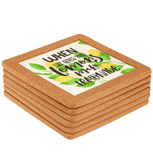 Artículo Posavasos Limón Manteles Individuales Verano Surtido 19,5×19,5cm 6ud
