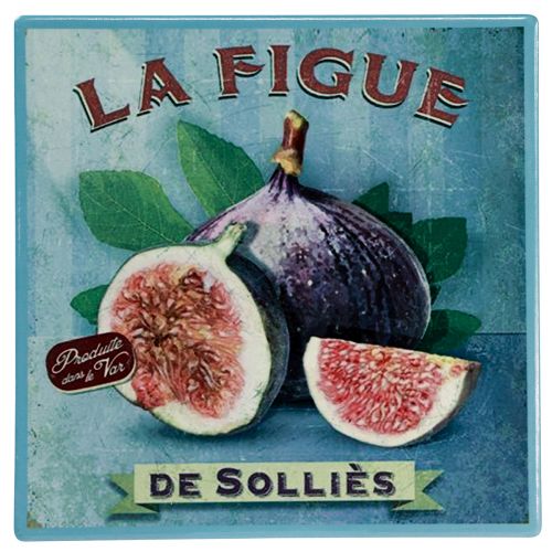 Floristik24 Posavasos de cerámica motivo fruta vintage 15x15cm 3ud