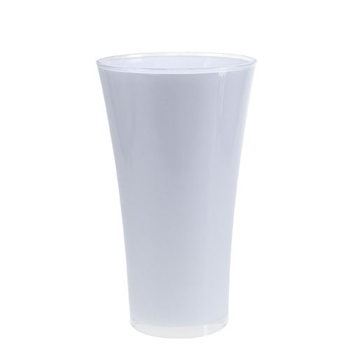 Floristik24 Jarrón “Fizzy” Ø20cm H35cm blanco 1ud