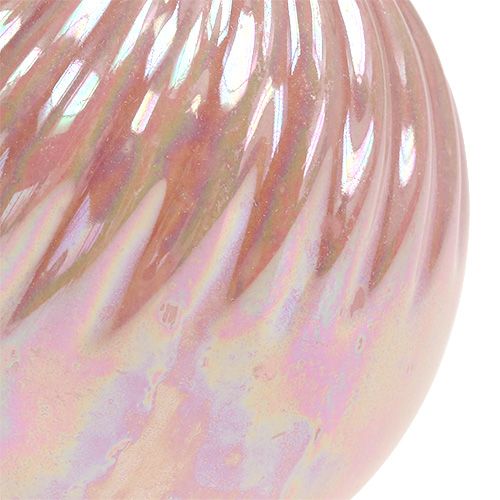 Floristik24 Florero Ø7.5cm H10cm madreperla rosa 6pcs