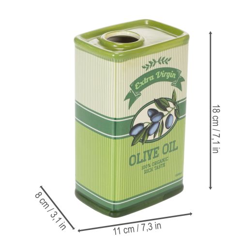 Artículo Aceitera de cerámica, ideal para decoración de cocina y mesa mediterránea, 18cm