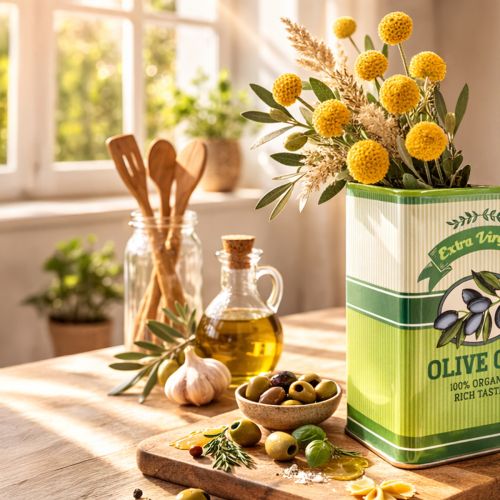 Artículo Aceitera de cerámica, ideal para decoración de cocina y mesa mediterránea, 18cm