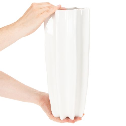 Jarrón de flores estriado, jarrón decorativo moderno de 38 cm. | Floristik24.es