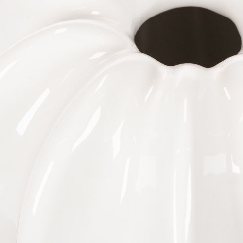 Jarrón de cerámica con forma de calabaza, blanco, decoración para el hogar, 15 cm. | Floristik24.es