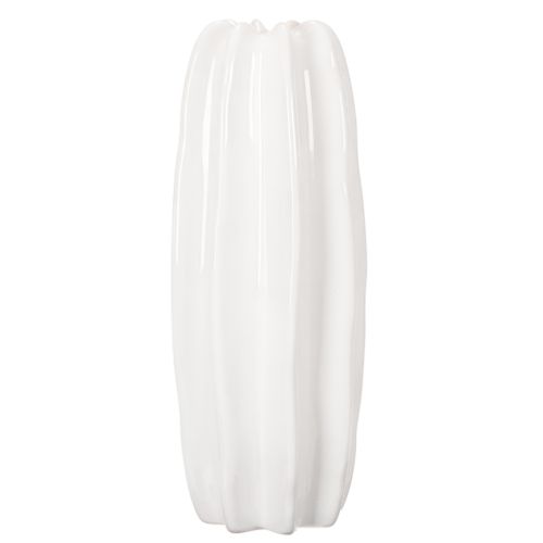 Jarrón acanalado, jarrón de cerámica moderno para flores secas, 40 cm | Floristik24.es