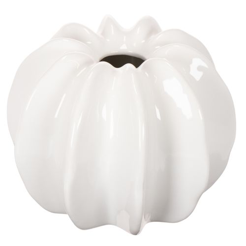 Jarrón decorativo con forma de calabaza, brillante, decoración otoñal para salón, 19 cm.