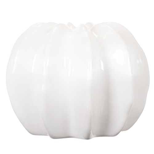 Jarrón decorativo con forma de calabaza, brillante, decoración otoñal para salón, 19 cm. | Floristik24.es