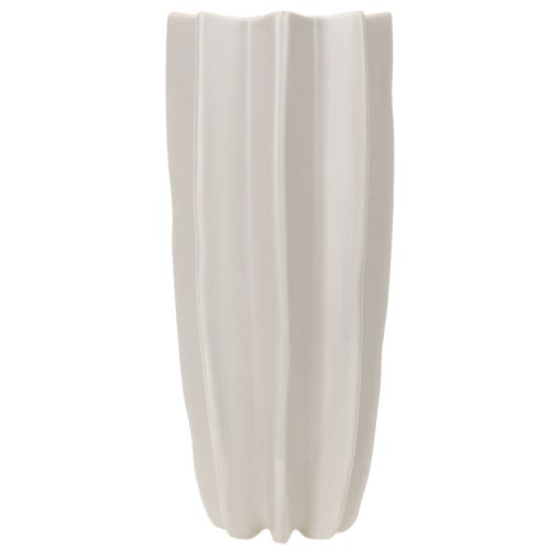 Jarrón moderno acanalado, jarrón alto decorativo para flores secas, 38 cm. | Floristik24.es