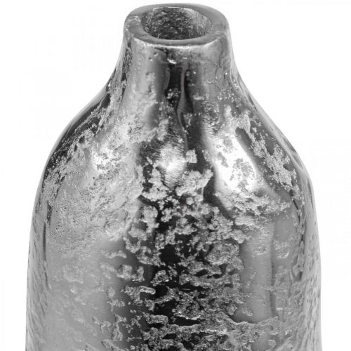 Artículo Florero decorativo florero de metal martillado plateado Ø9,5cm H41cm