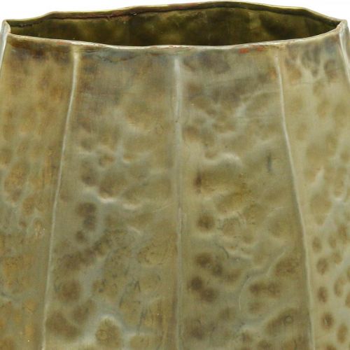 Floristik24 Florero decorativo florero de metal vintage latón Ø43/30cm juego de 2