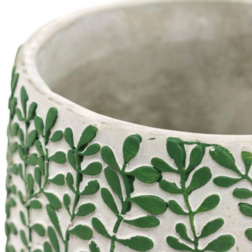 Floristik24 Maceta de cerámica, maceta con zarcillos de hojas Ø14,5cm H12,5cm